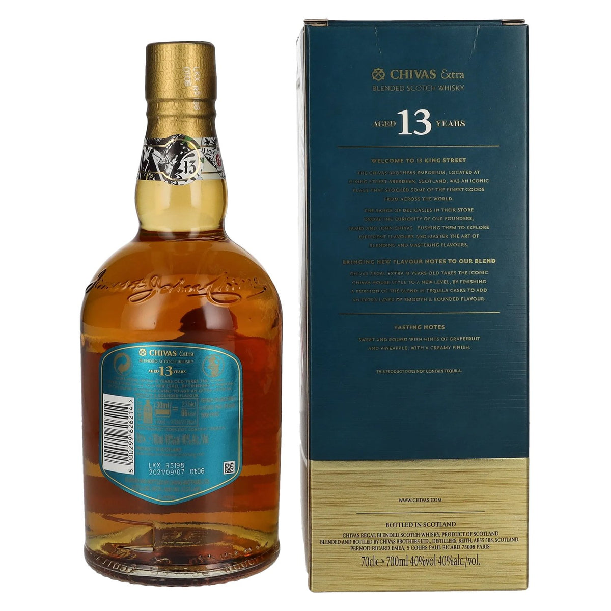 Chivas Regal EXTRA 13 Years Old TEQUILA CASK Finish 40% Vol. 0,7l en boîte cadeau