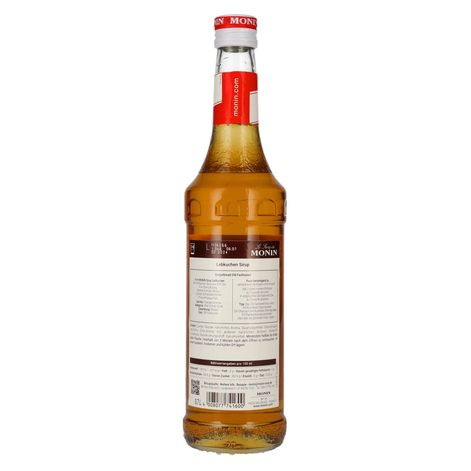 Le Sirop de Monin GOÛT VITRINE 0,7l