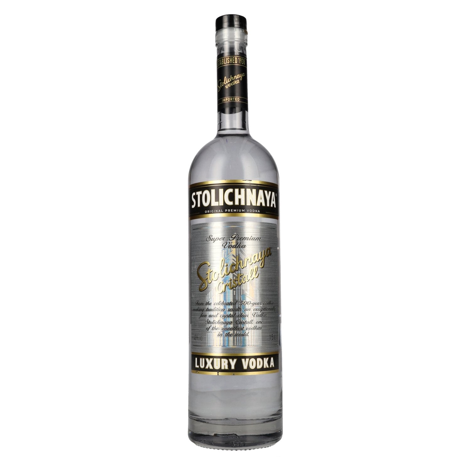 Stolichnaya Premium Vodka FKP Cristall 40% Vol. 1,5l