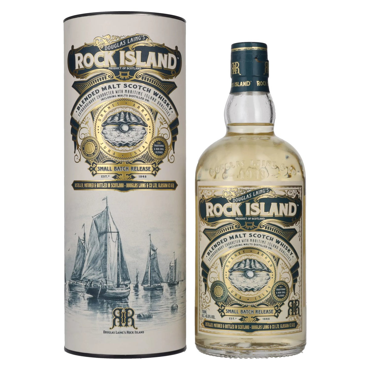 Douglas Laing ROCK ISLAND Blended Malt 46,8% Vol. 0,7l in Geschenkbox