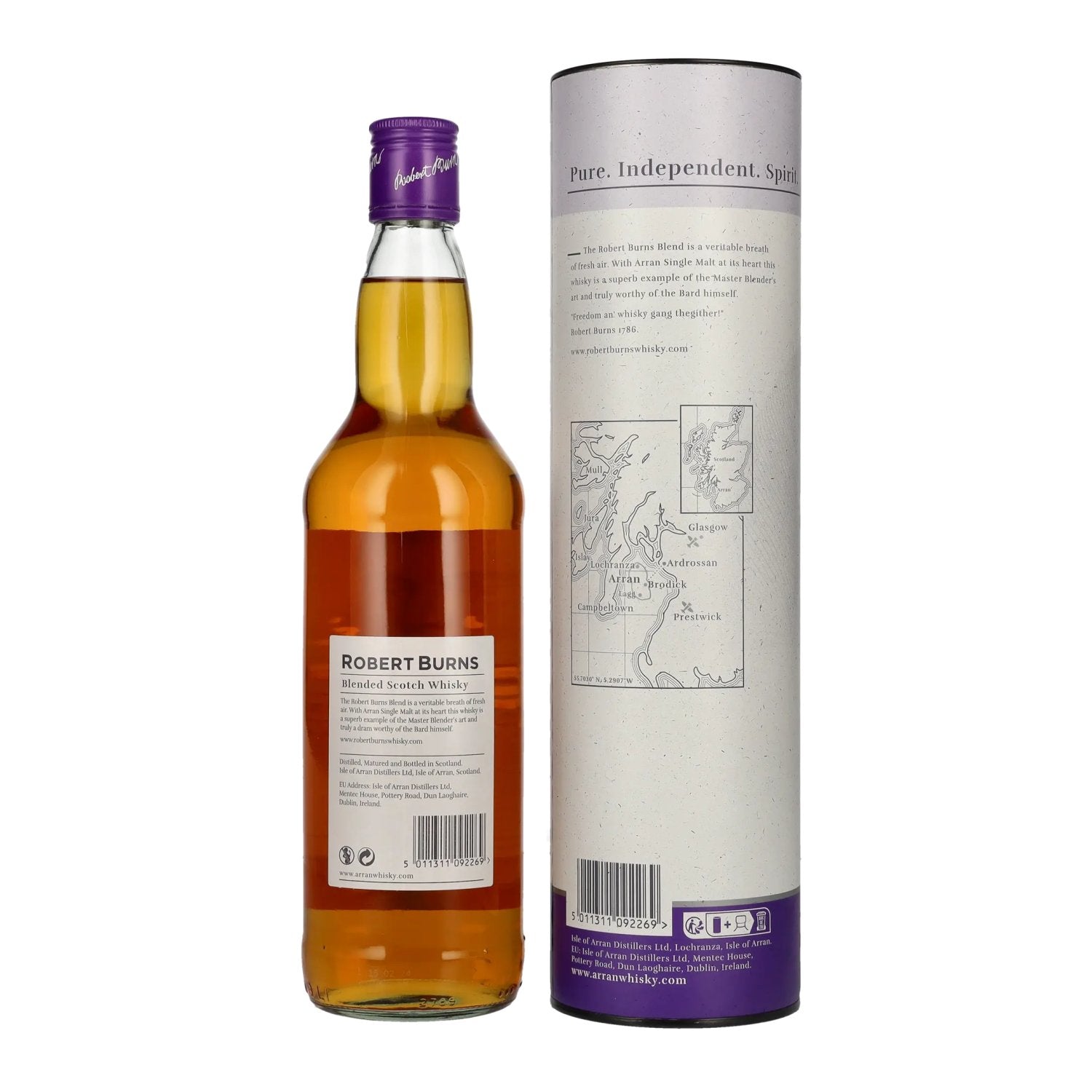 Arran ROBERT BURNS Blended Scotch Whisky 40% vol. 0,7l en coffret cadeau