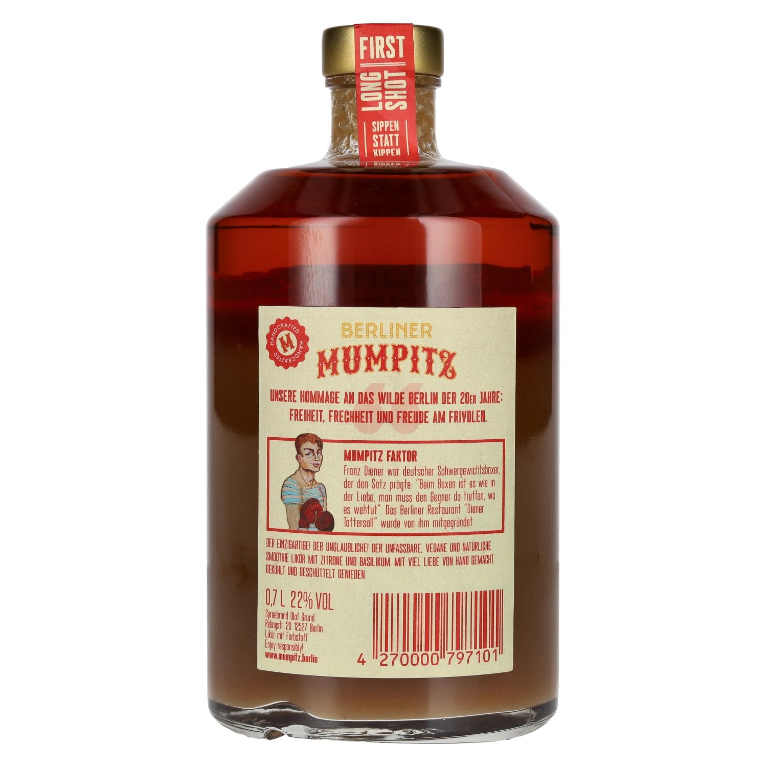 Berliner Mumpitz Zitrone & Basilikum 22% Vol. 0,7l