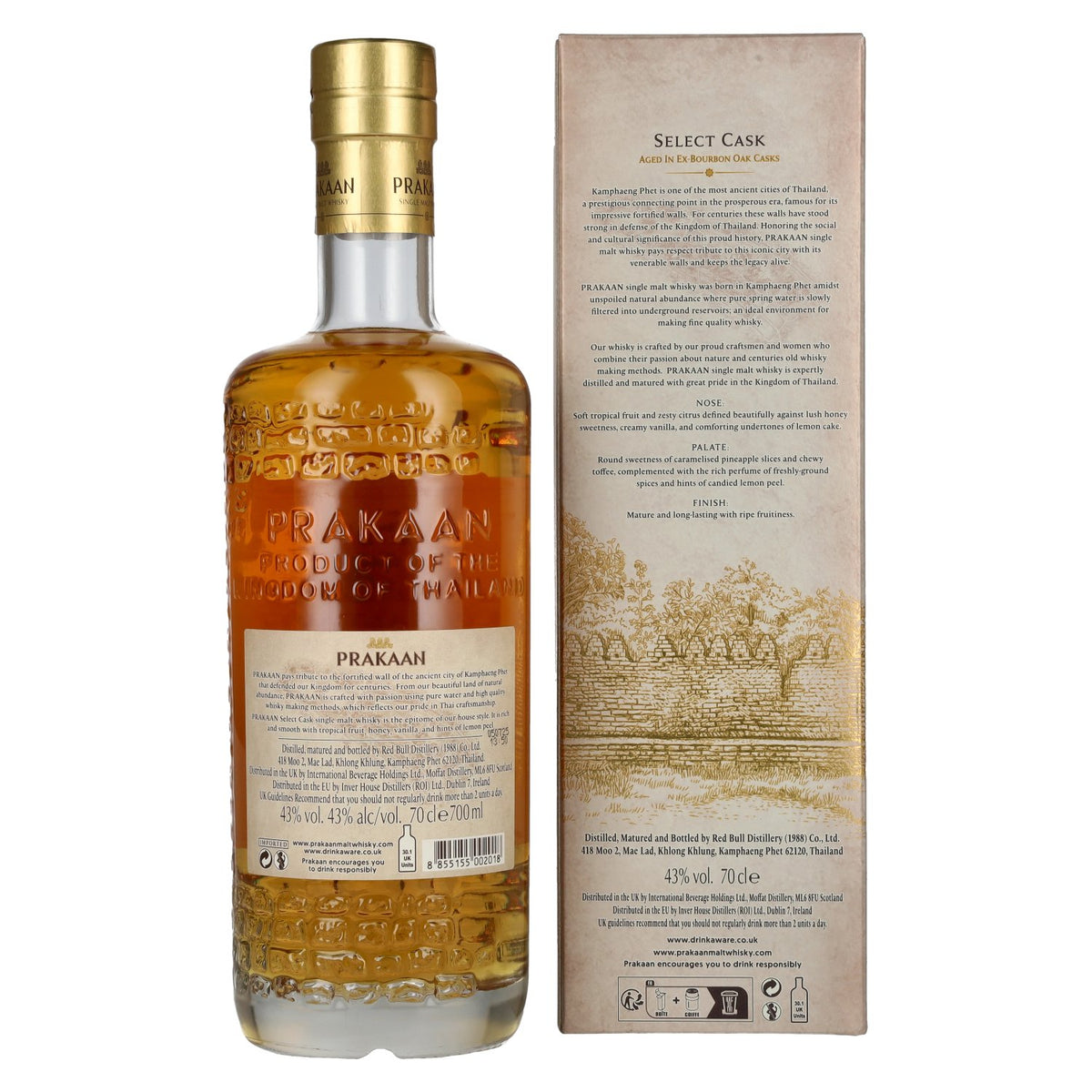 Prakaan TRIBURA SERIES Single Malt Whisky SELECT CASK 43% Vol. 0,7l in Geschenkbox