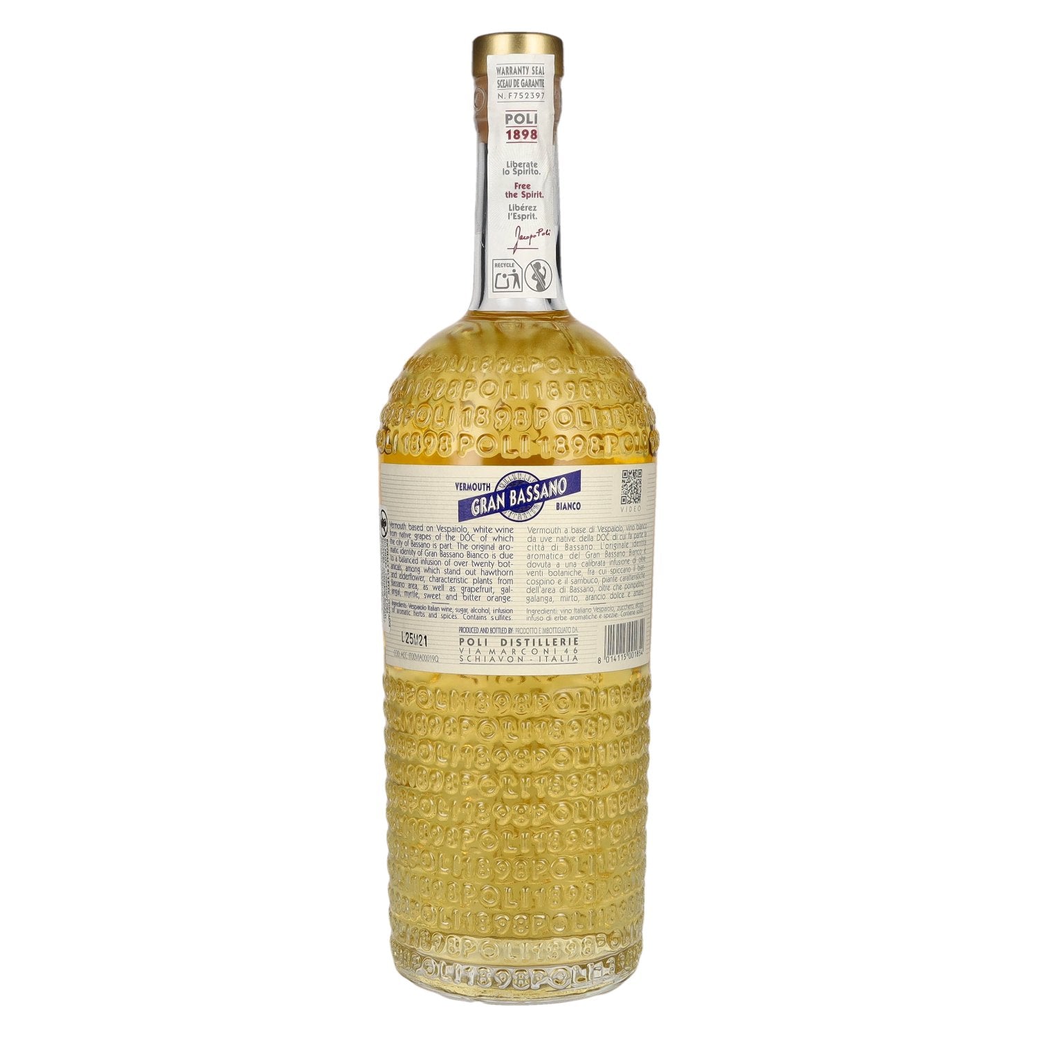 Poli Gran Bassano Bianco Vermouth 18% Vol. 0,75l