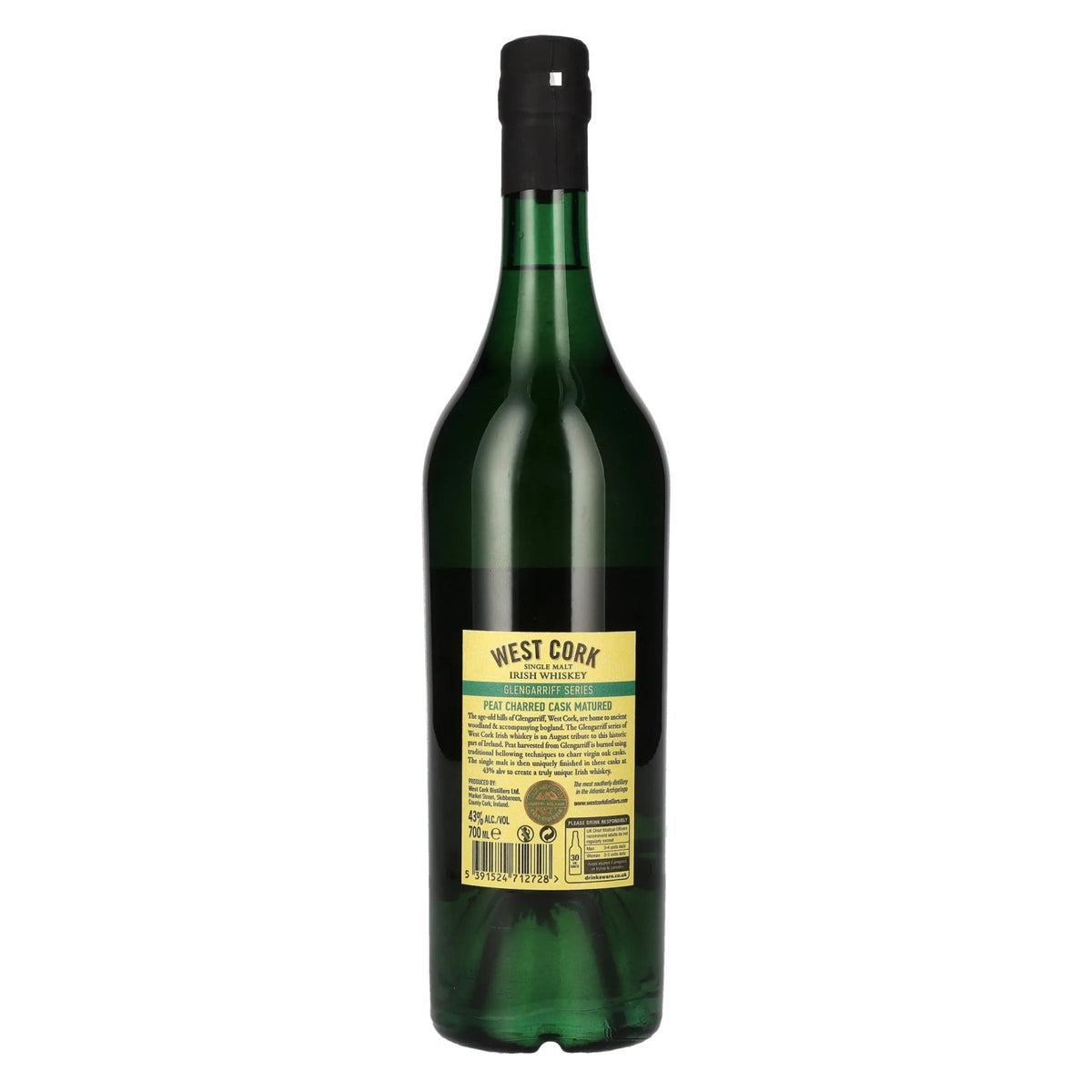 West Cork Glengarriff Series PEAT CHARRED CASK Irish Whiskey single malt 43 % vol. 0,7 l