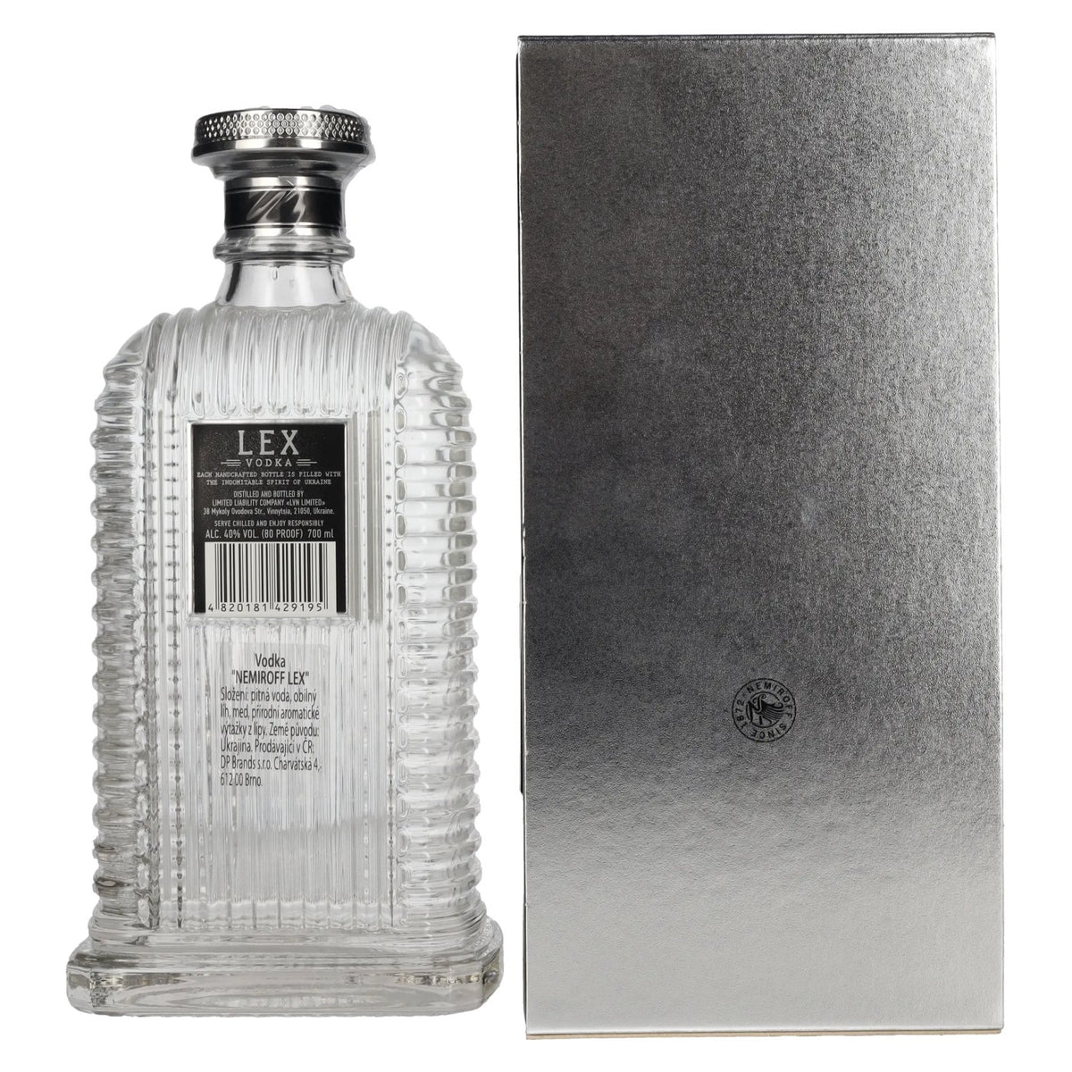 LEX by Nemiroff Ultra Premium Vodka 40% ABV, 0.7 litres, in a gift box