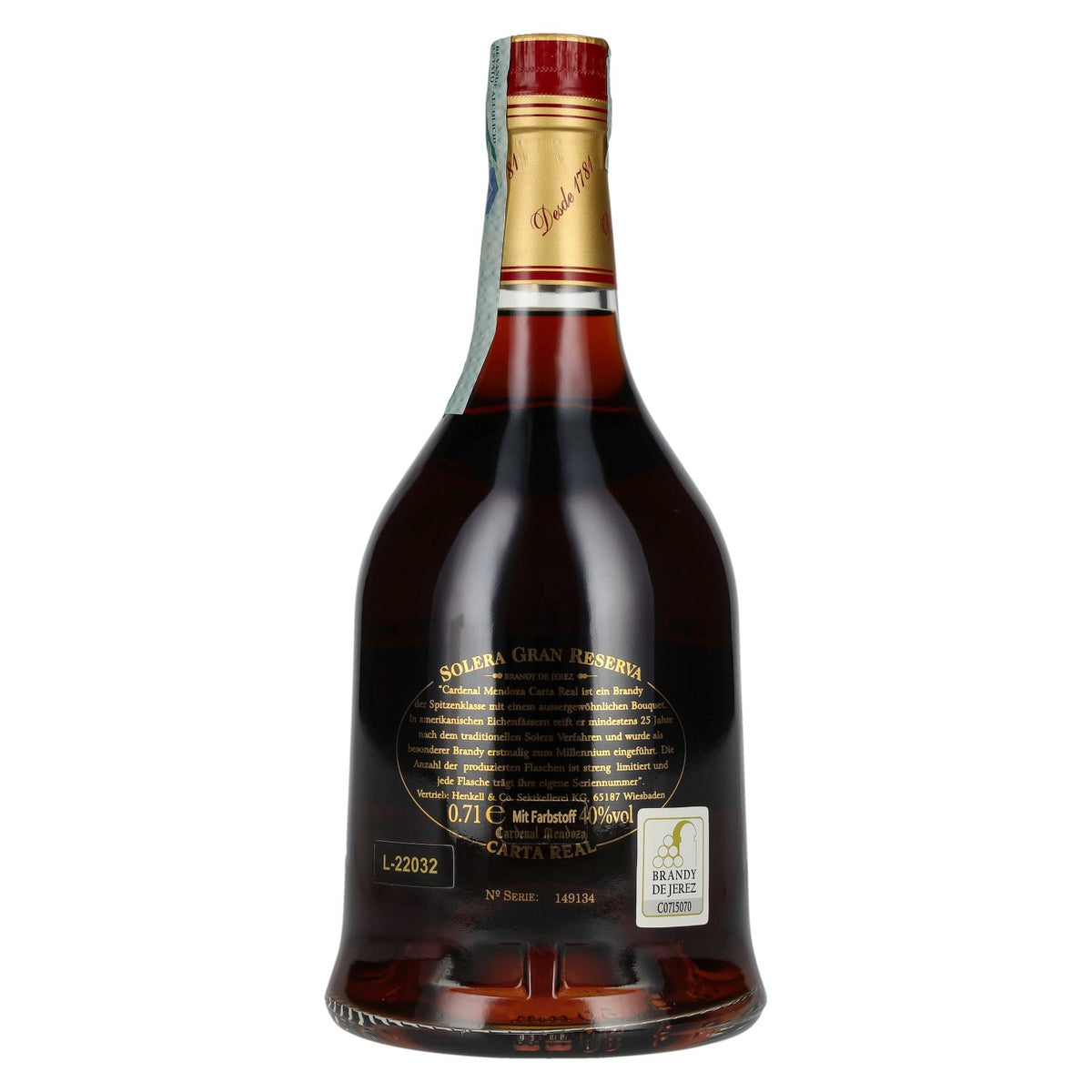 Cardenal Mendoza Carta Real Brandy de Jerez 40 % vol. 0,7 l