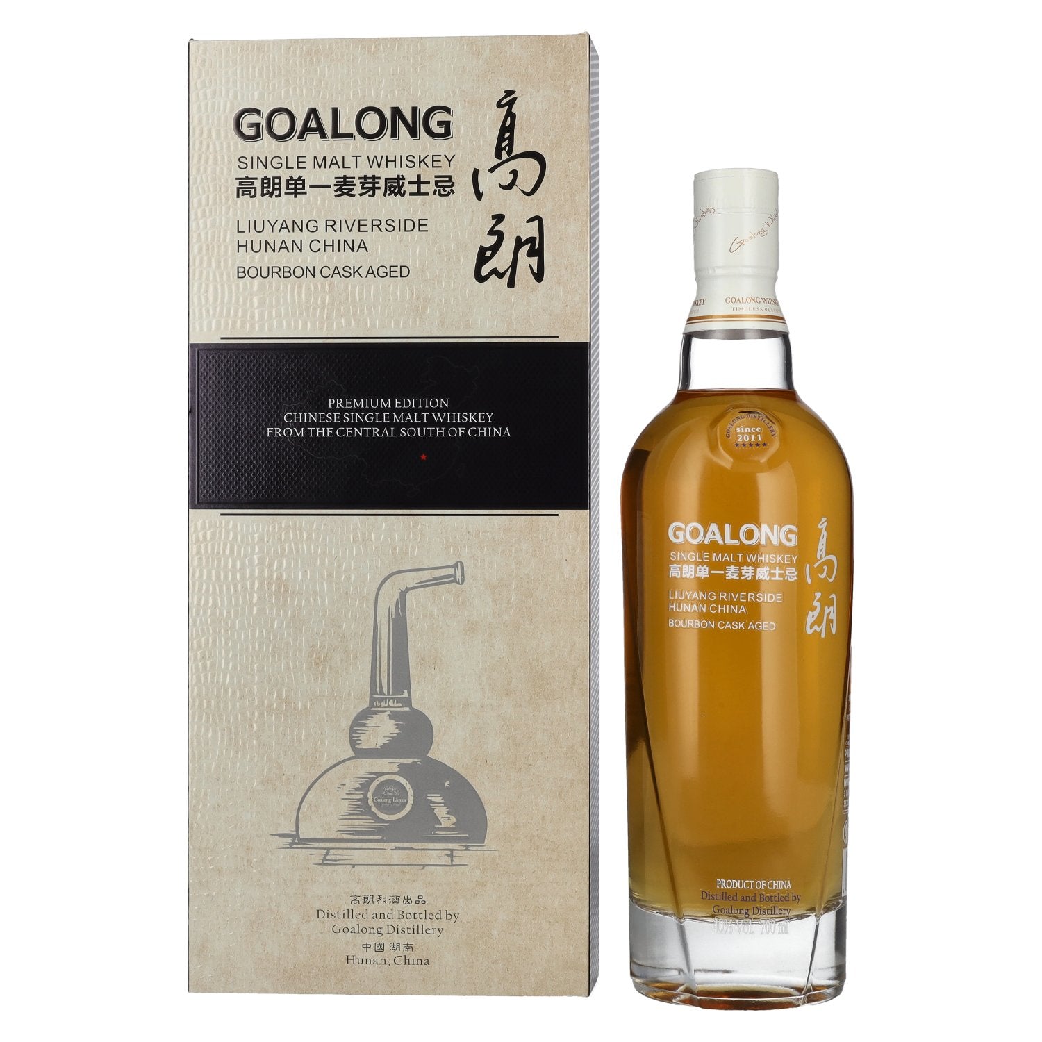 GOALONG Single Malt BOURBON CASK Chinese Whisky 40% Vol. 0,7l en coffret cadeau