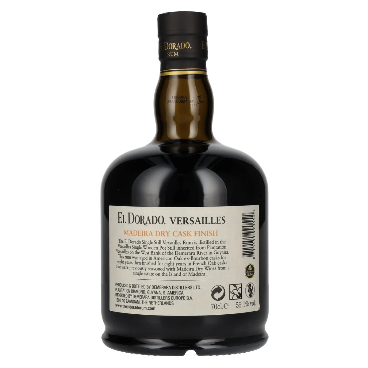 El Dorado Rum VERSAILLES Special Madeira Dry Casks 2005 55.1% vol. 0.7 l