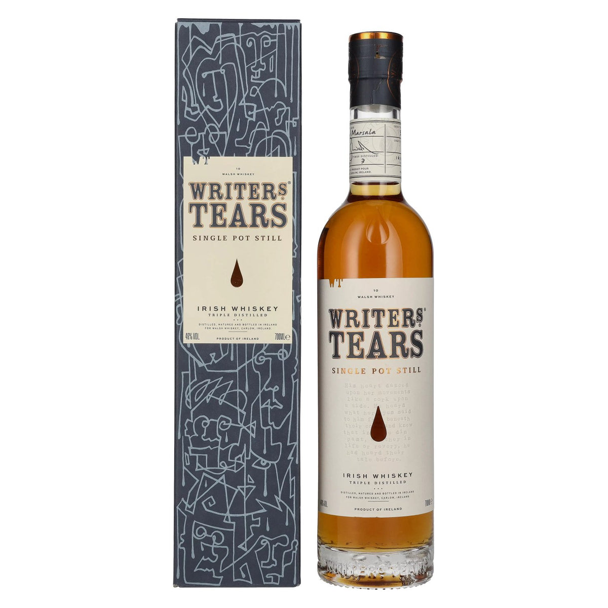 Writer's Tears Single Pot Still Irish Whiskey 46 % vol., 0,7 l, dans un coffret cadeau