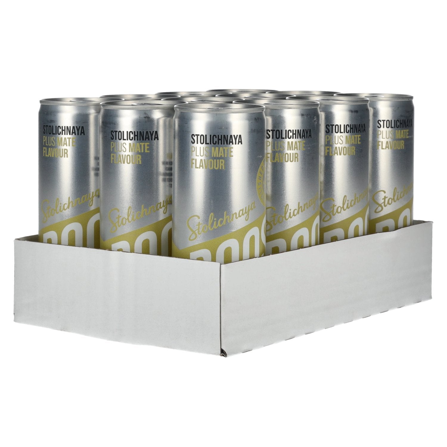 Stolichnaya Boost Plus MATE Flavour 5% Vol. 12x0,25l canettes consignées