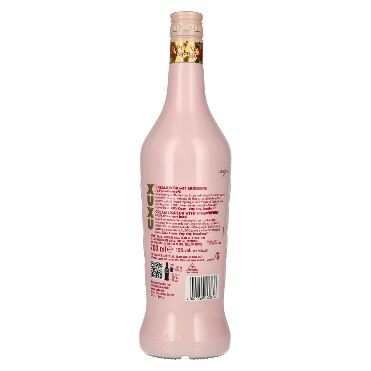 XUXU Liqueur de crème à la fraise 15% vol. 0,7l