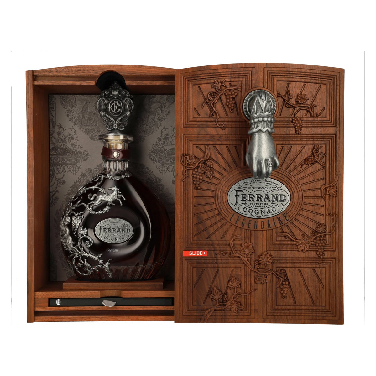 Cognac Ferrand Légendaire Grande Champagne Cognac 42,1% vol. 0,7l dans une caisse en bois