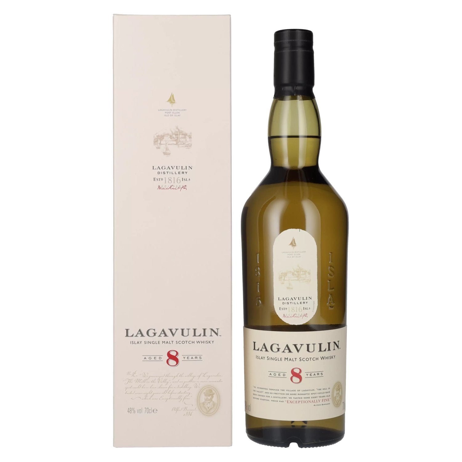 Whisky single malt Lagavulin 8 ans d'âge, 48 % vol., 0,7 l, dans un coffret cadeau