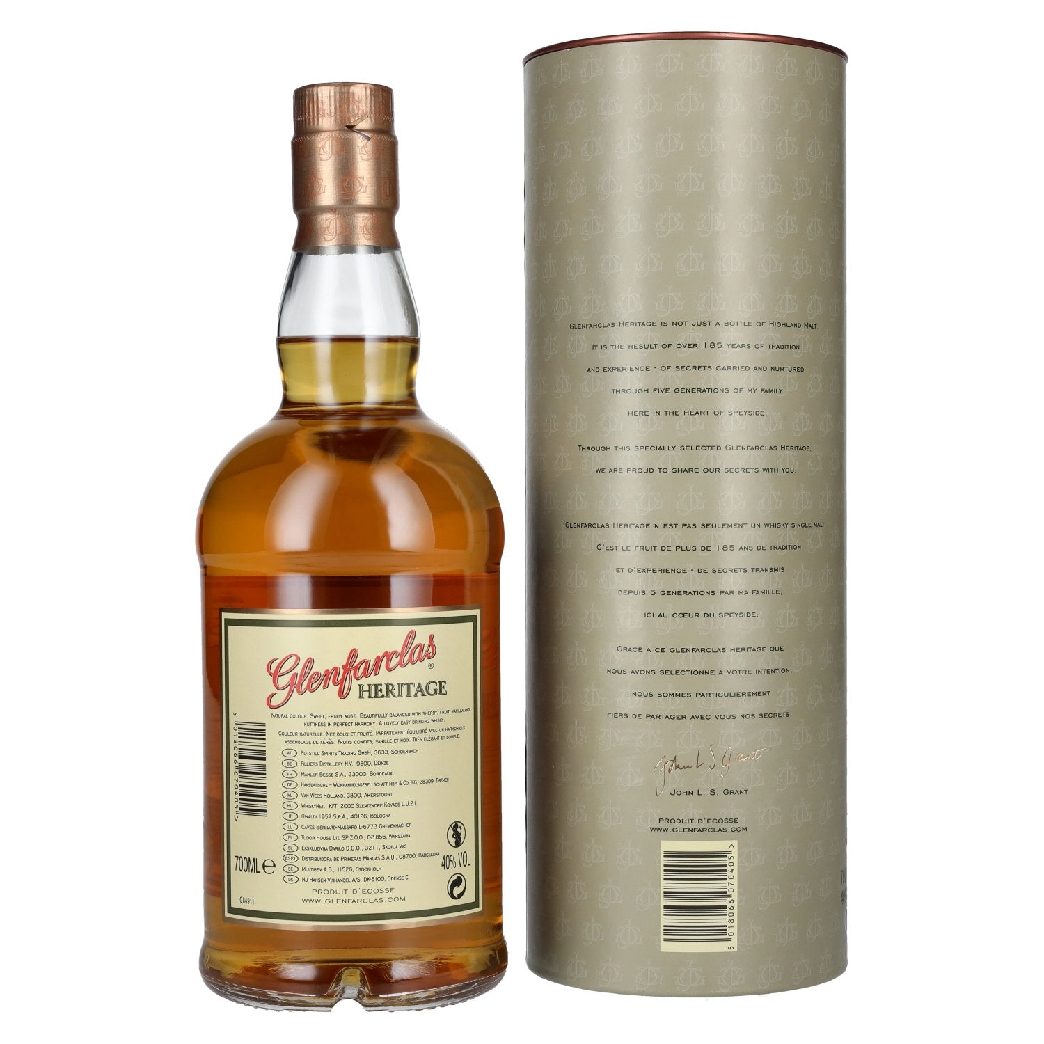 Glenfarclas HERITAGE Highland Single Malt Scotch Whisky 40% Vol. 0,7l en coffret cadeau