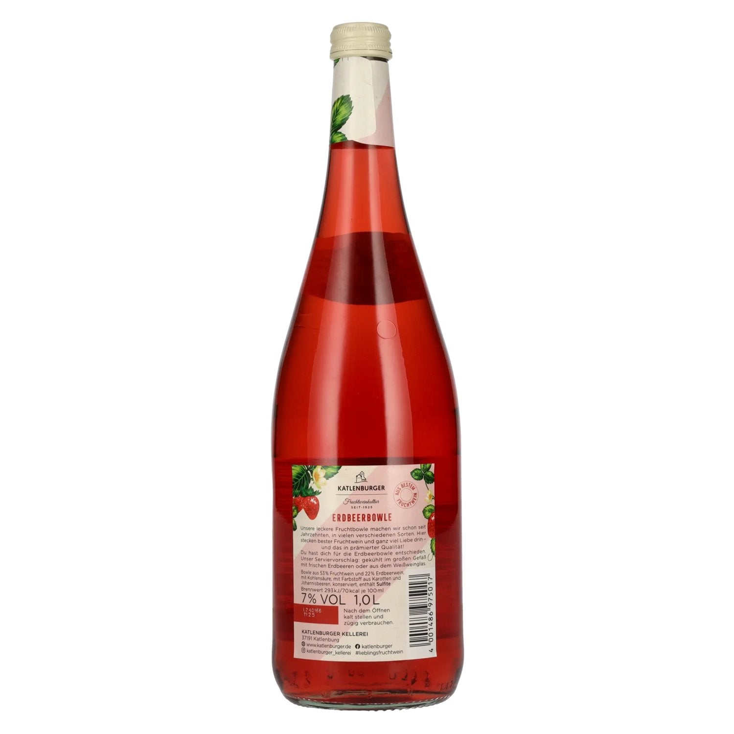 Katlenburger Fruchtbowle Aardbei 7% Vol. 1l