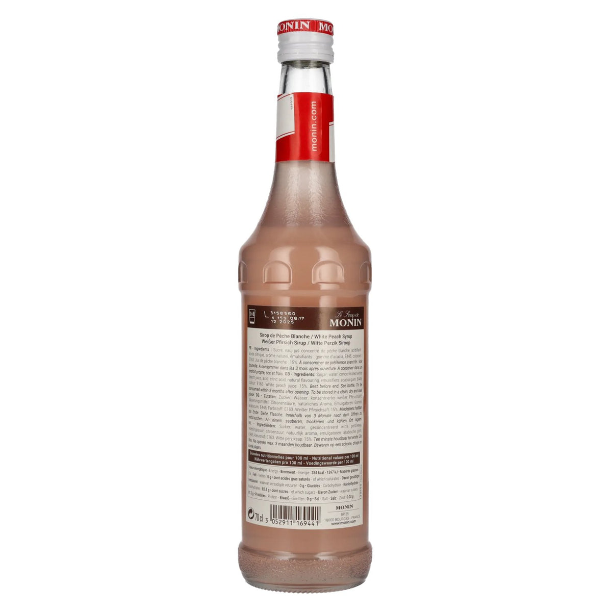 Monin WHITE PEACH Syrup 0.7l