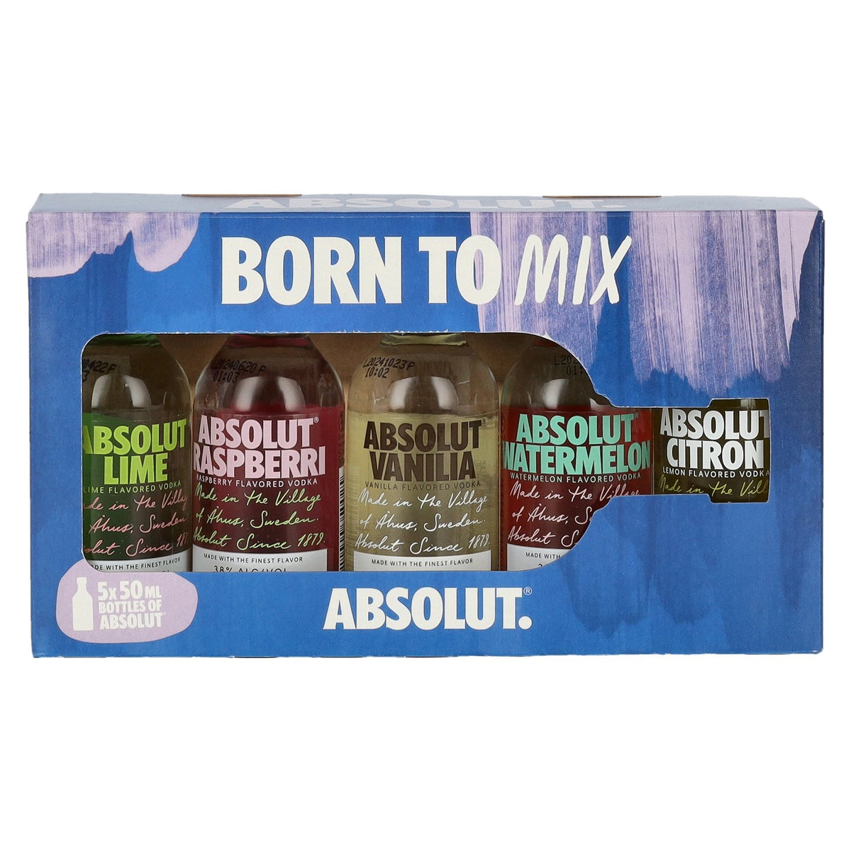 Absolut Vodka FLAVORED FIVE Miniature Set 38,8% Vol. 5x0,05l