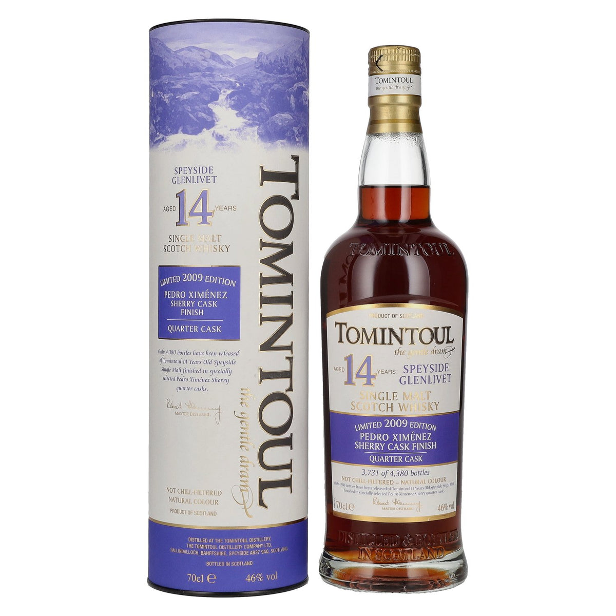 Tomintoul 14 Years Old PX SHERRY QUARTER CASK Finish 2009 46% Vol. 0,7l in Geschenkbox