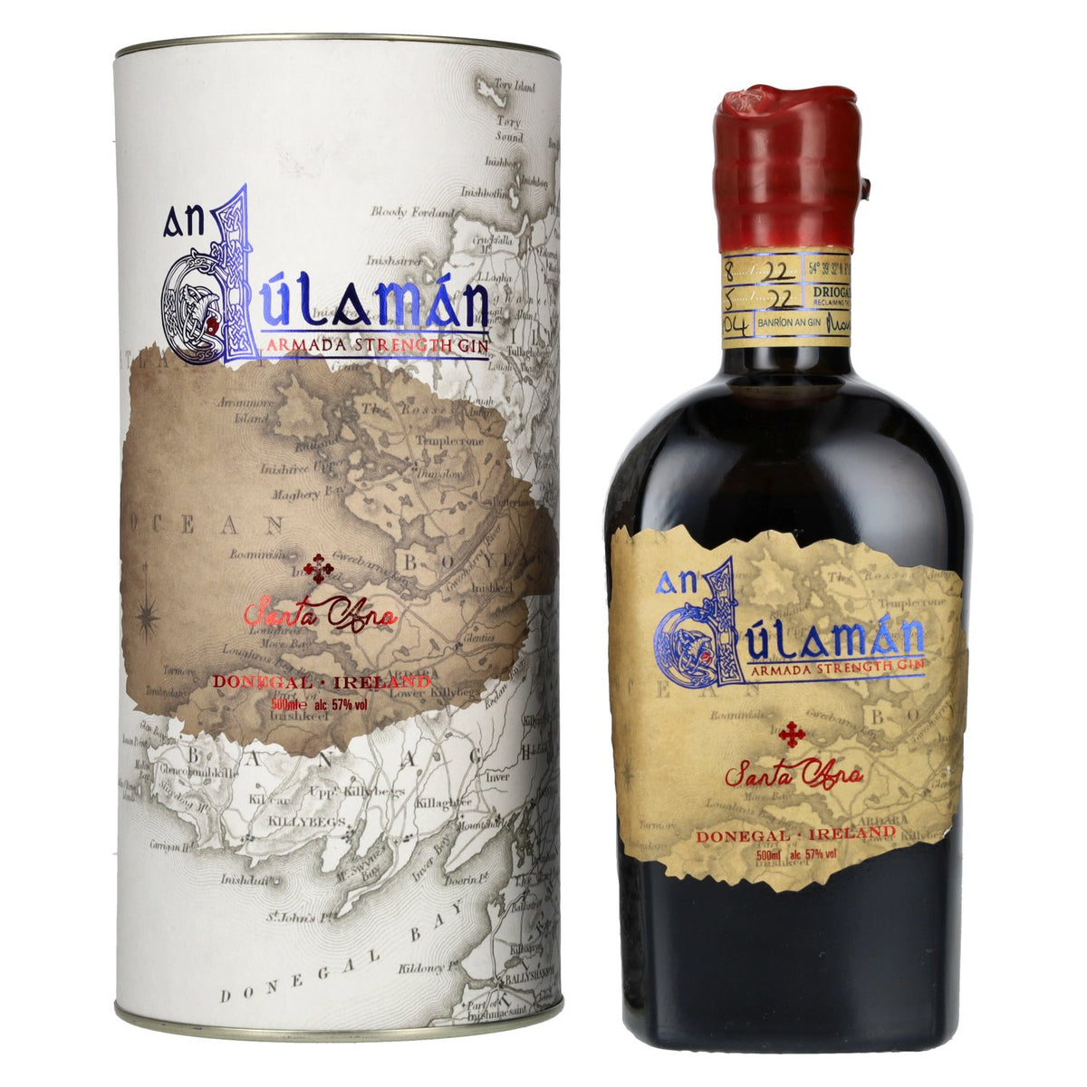 An Dúlamán SANTA ANA Armada Strength Gin 57% Vol. 0.5l in gift box