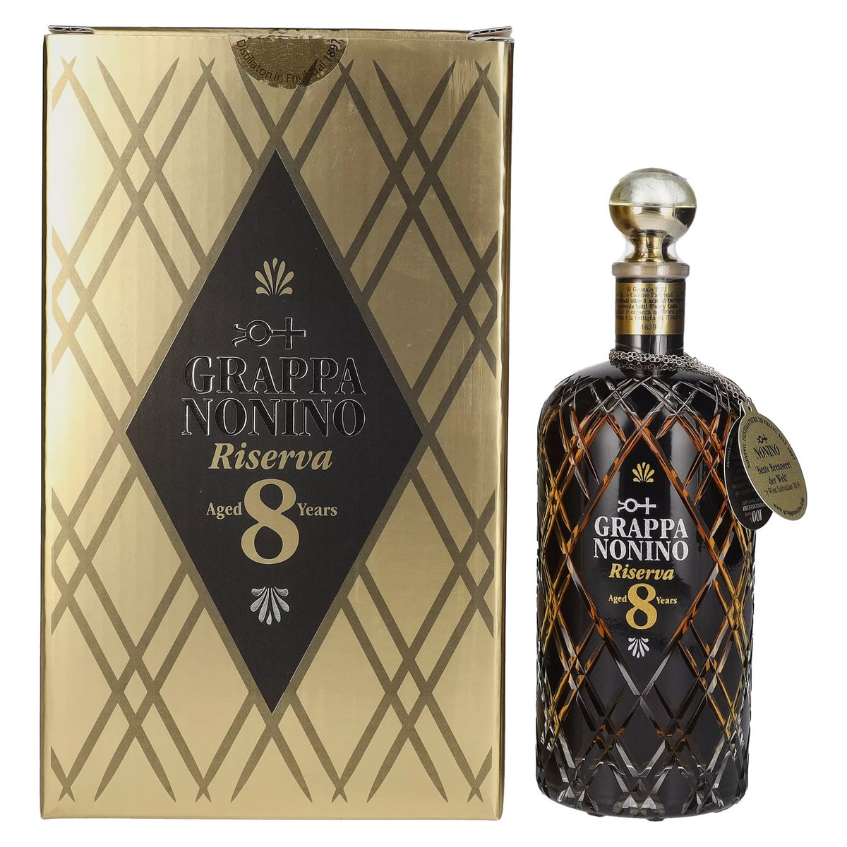 Nonino Grappa Riserva 8 Years Old 43% ABV 0.7l in a gift box