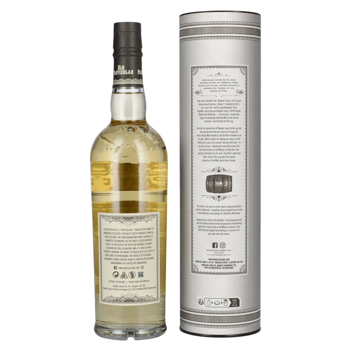 Douglas Laing OLD PARTICULAR Ledaig Whisky, single malt de 12 ans d'âge, 2011, 48,4 % vol., 0,7 l, dans un coffret cadeau