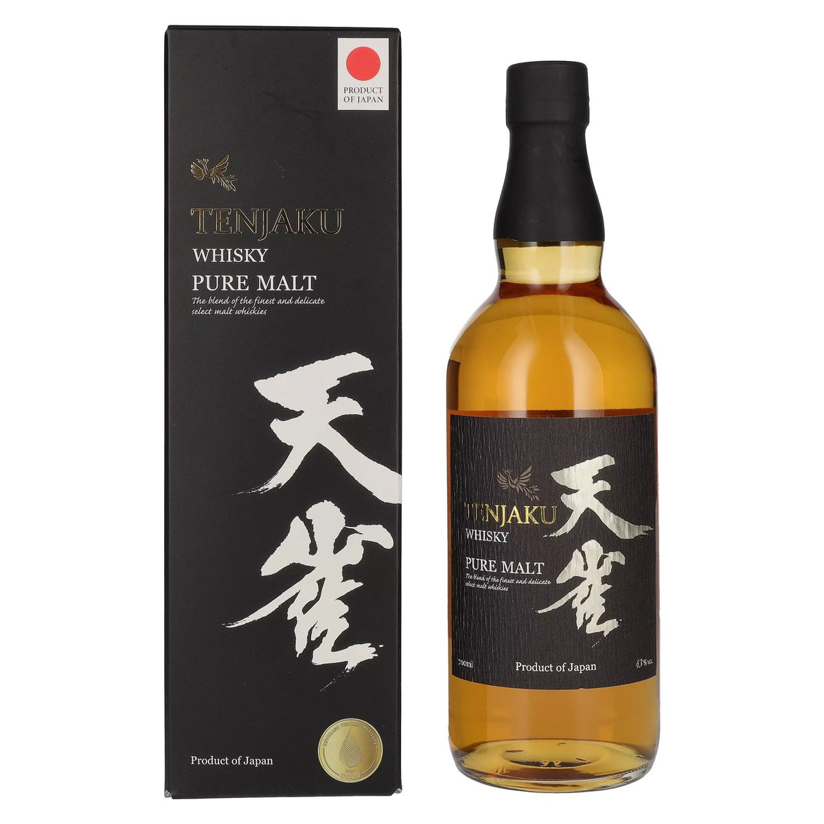 Tenjaku Pure Malt Whisky 43% vol. 0,7 l in geschenkverpakking