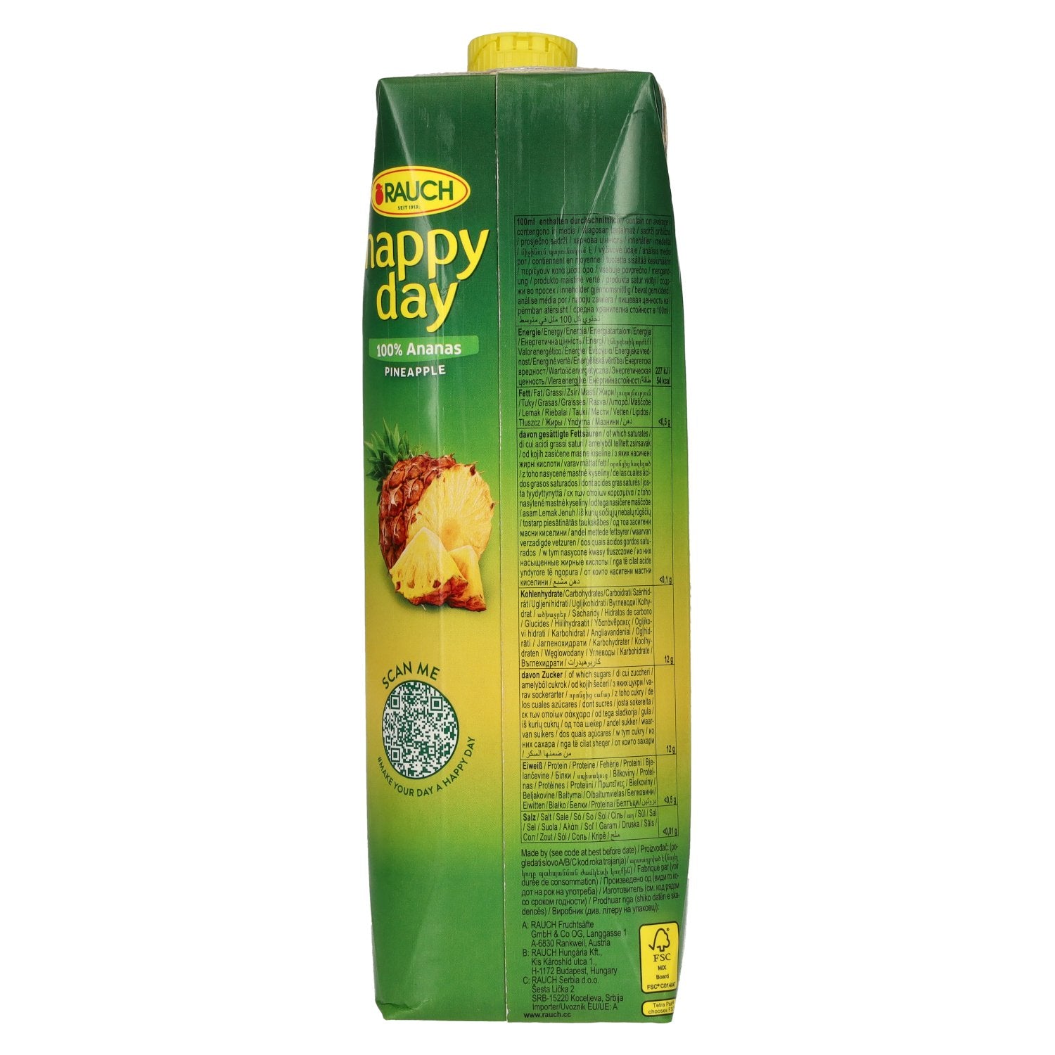 Happy Day Ananassaft 100% 1l