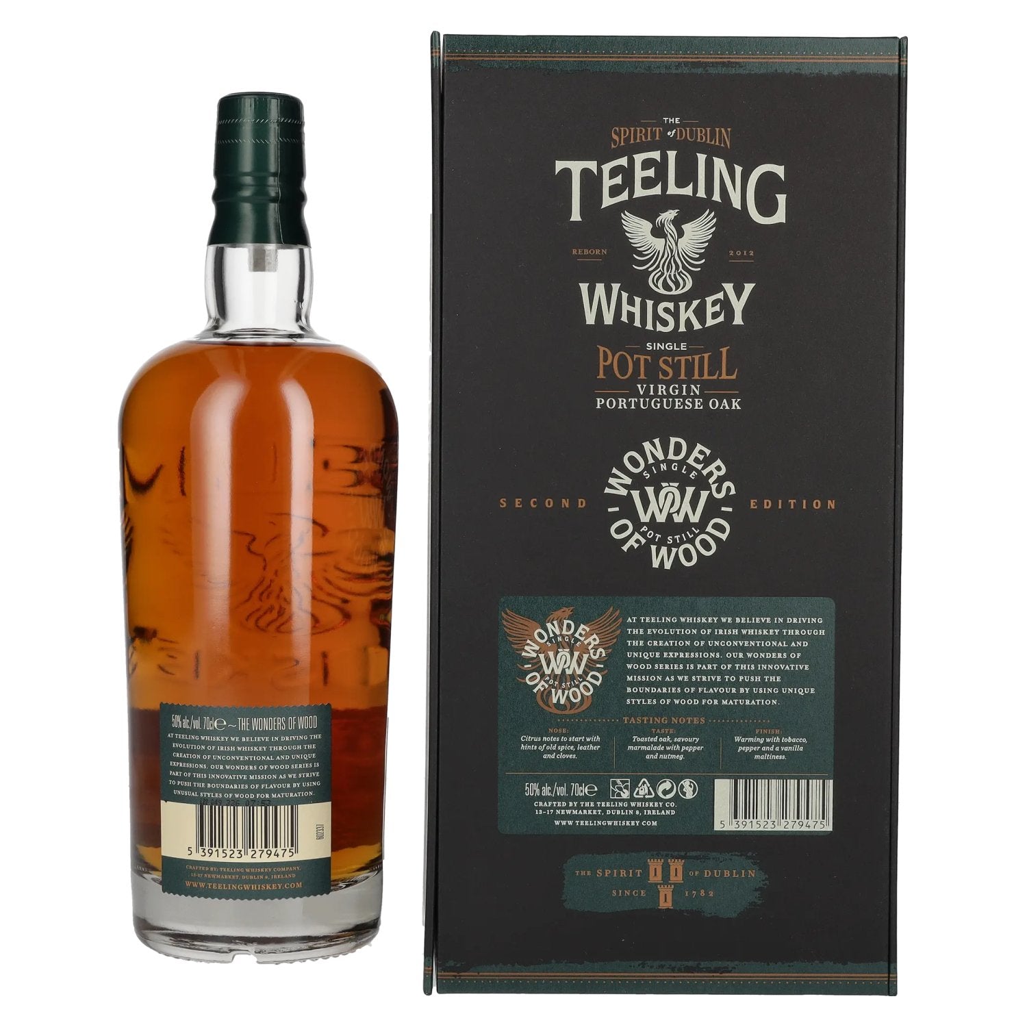 Teeling Whiskey Single Pot Still WONDERS OF WOOD Virgin Portugees Eiken Tweede Editie 50% Vol. 0,7l in geschenkverpakking