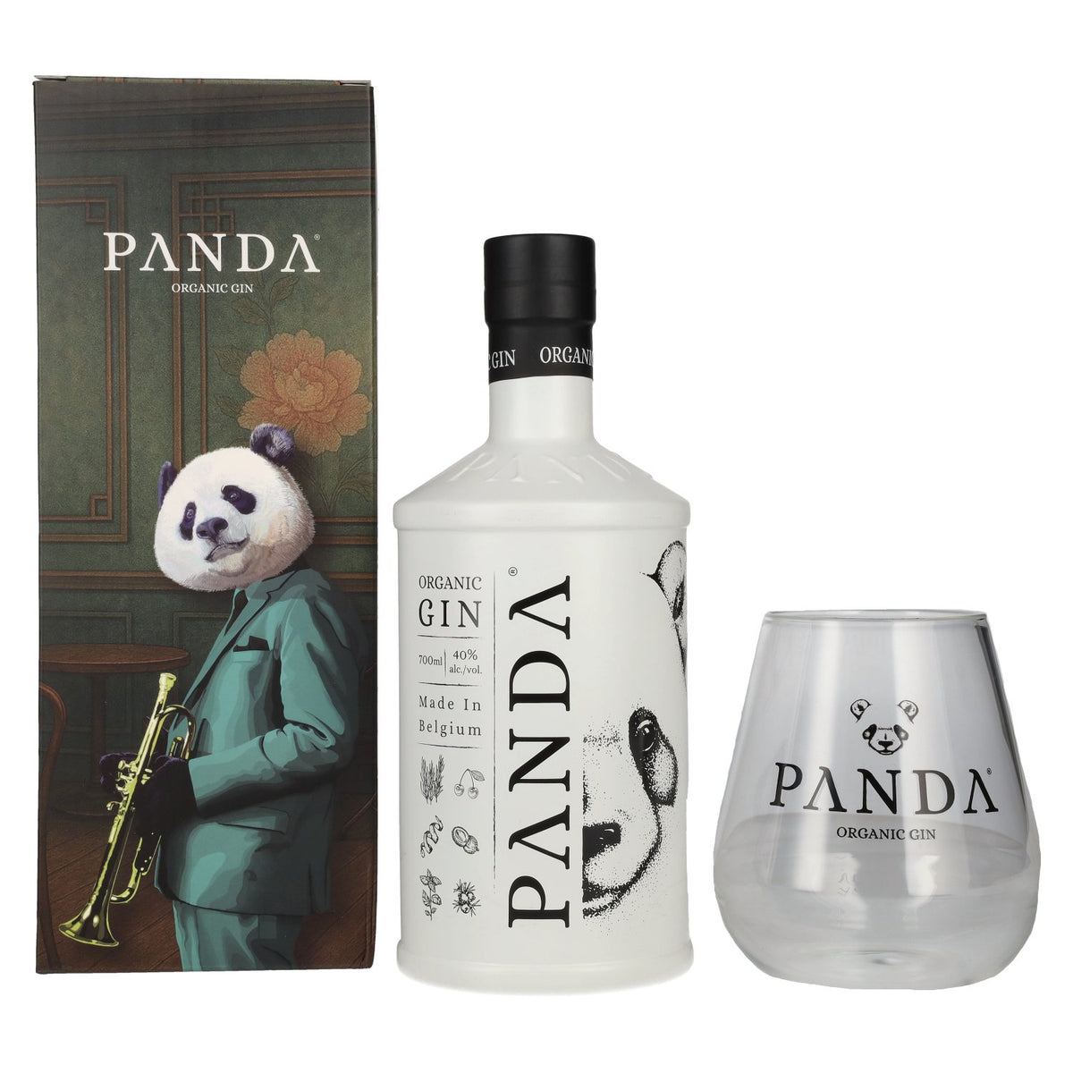 PANDA Organic Gin 40% Vol. 0,7l in Geschenkbox mit Glas