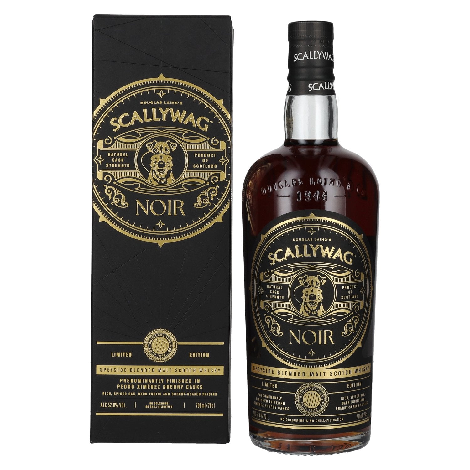 Douglas Laing Scallywag Noir Edition PX Sherry Cask Speyside Blended Malt 52,8% Vol. 0,7l in geschenkverpakking