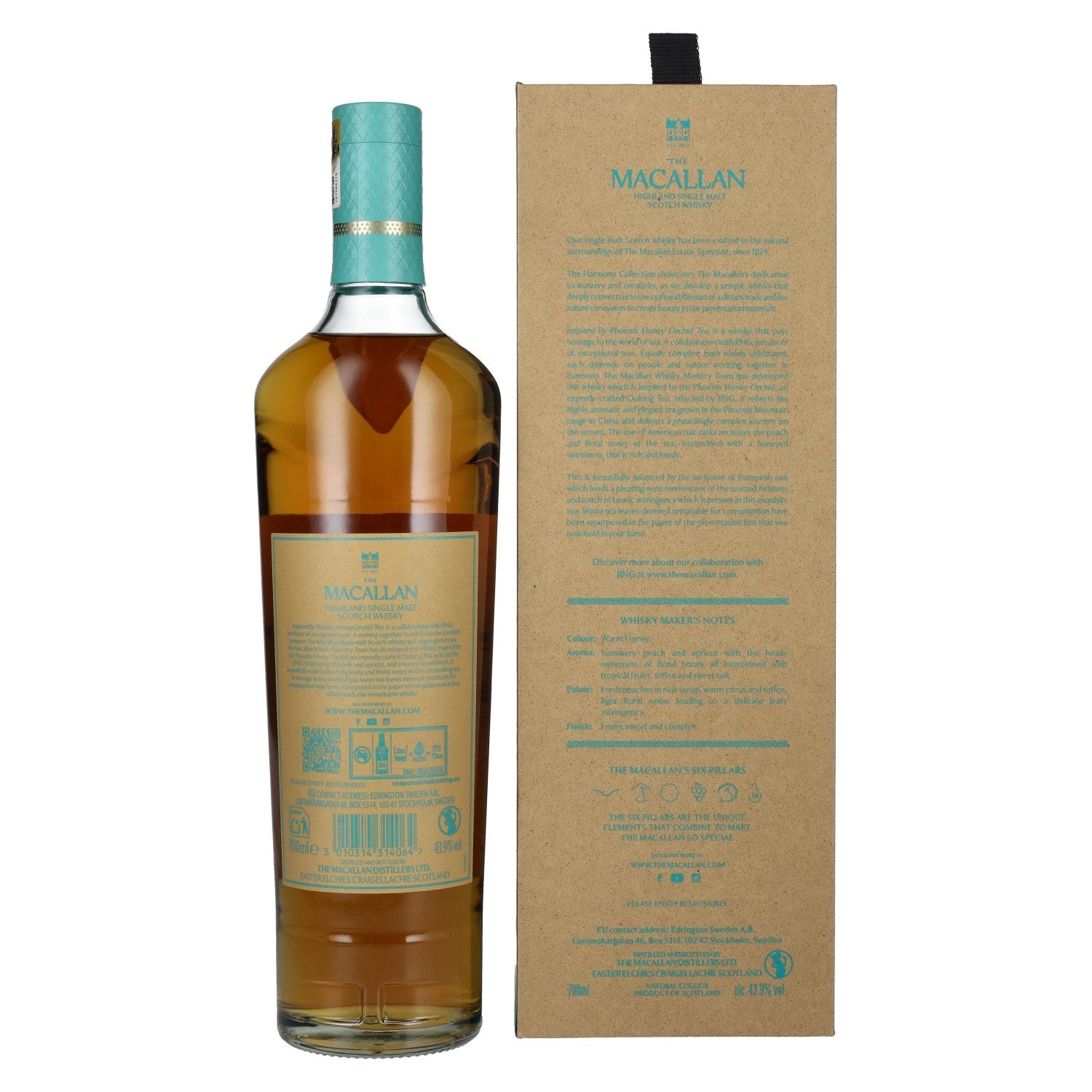 The Macallan The Harmony Collection JING PHOENIX HONEY ORCHID TEA 43,9 % vol., 0,7 l, dans un coffret cadeau