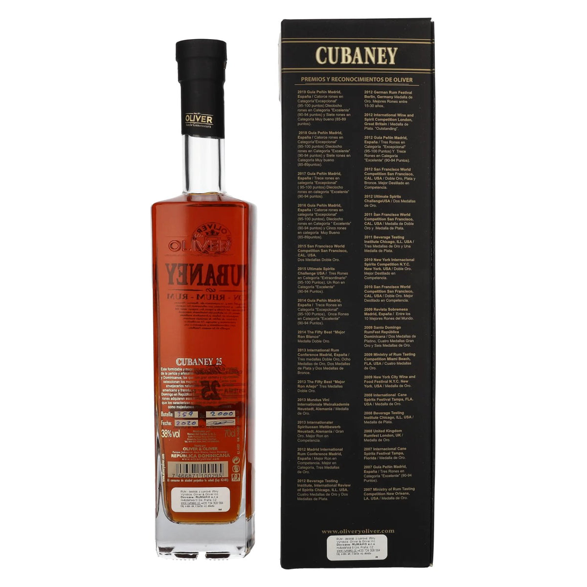 Ron Cubaney TESORO 25 Solera 38% vol. 0,7 l in geschenkverpakking