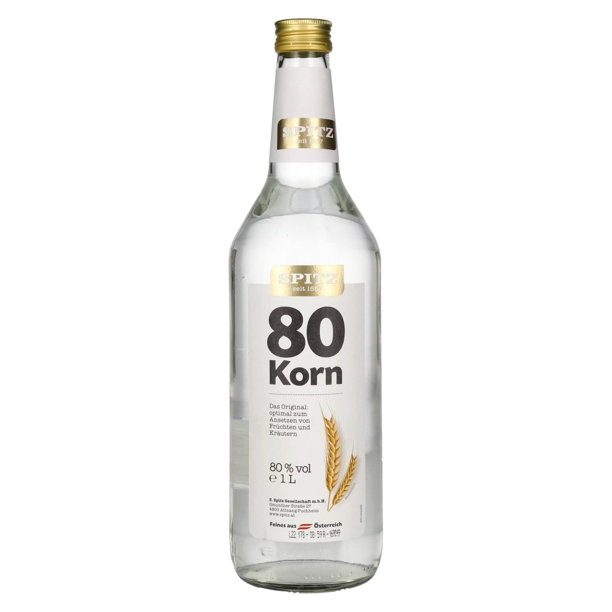 Spitz, 80 per cent by volume, 1 litre
