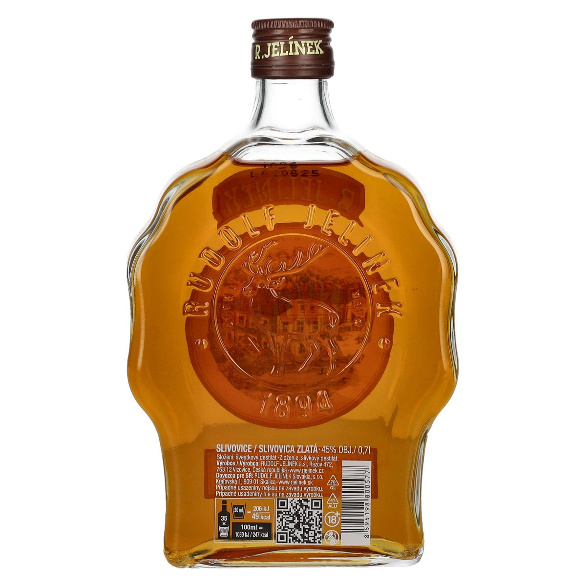 R. Jelínek Slivovice GOLD Plum 45% vol. 0,7 l