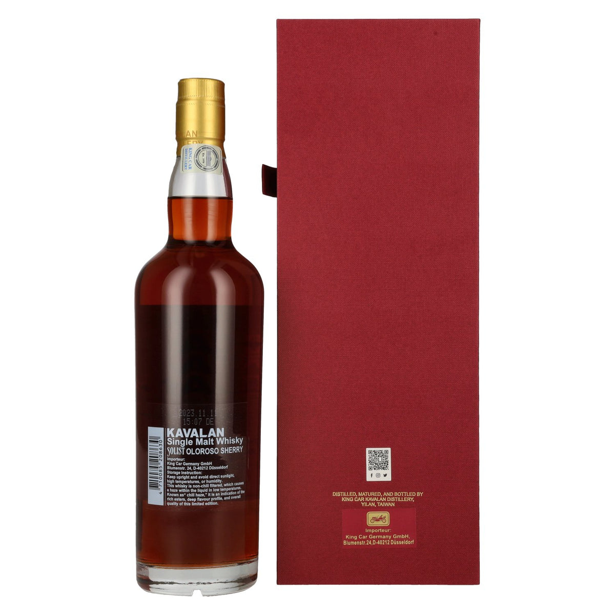 Kavalan SOLIST Single Malt Whisky Oloroso Sherry Cask 57,1% Vol. 0,7l in geschenkverpakking