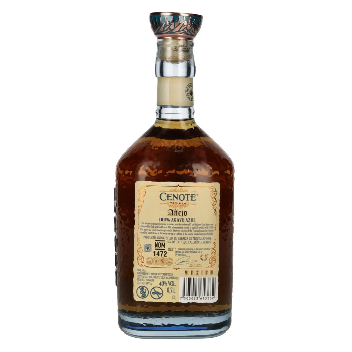 Cenote Tequila Añejo 100% Agave Azul 40% vol. 0.7 l