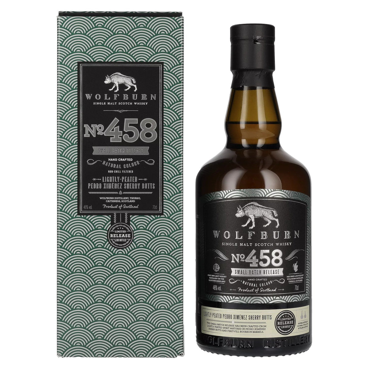 Wolfburn N°458 Single Malt Scotch Whisky Small Batch Release 46% vol. 0,7 l in geschenkverpakking