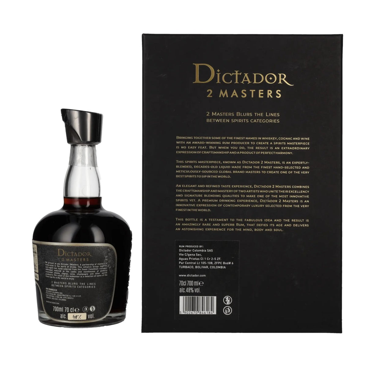 Dictador 2 MASTERS 1971/1974/1978/1980 Niepoort Port Pipe Finish 2021 48 % vol. 0,7 l dans un coffret cadeau
