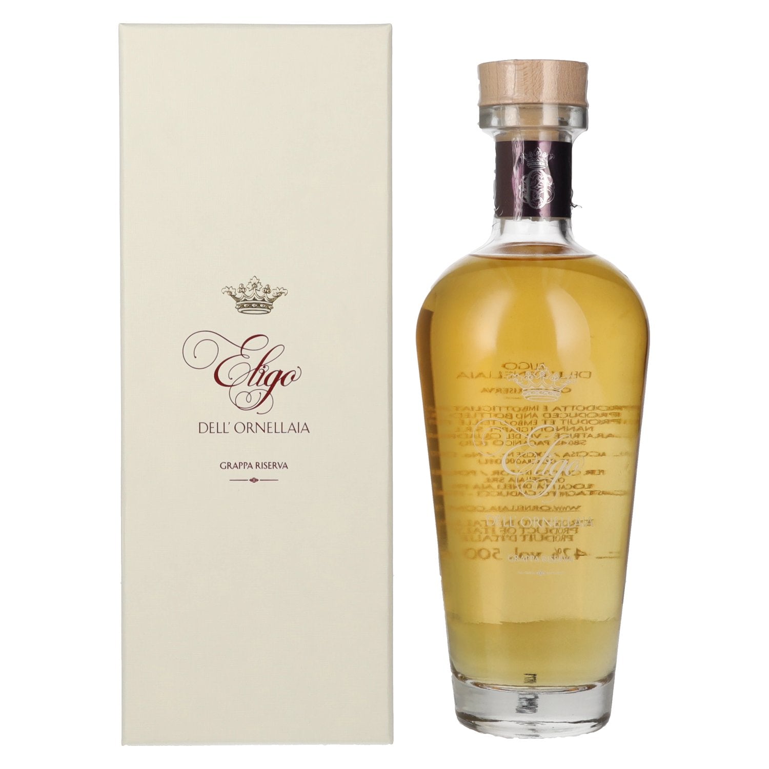 Eligo dell' Ornellaia Grappa Riserva 42% Vol. 0.5l in geschenkverpakking