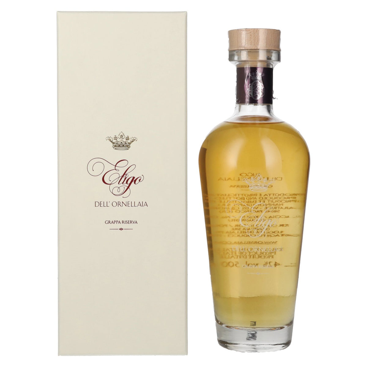 Eligo dell'Ornellaia Grappa Riserva 42% vol. 0.5l in a gift box