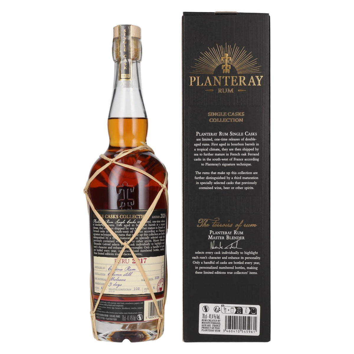 Rhum Planteray PÉROU Single Cask Banyuls Barrel 2017 41,4 % vol. 0,7 l dans un coffret cadeau