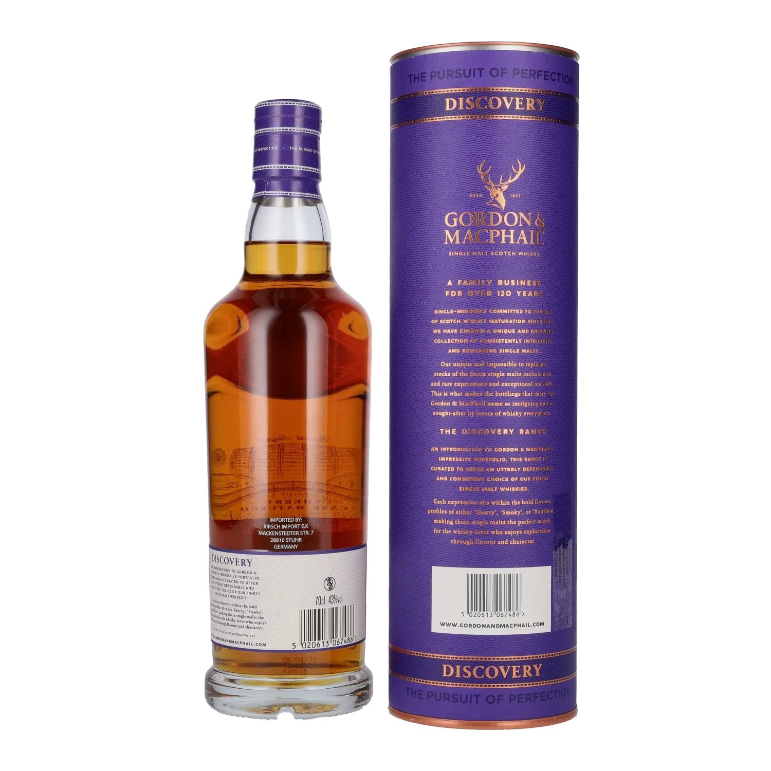Gordon &amp; MacPhail Miltonduff 10 Years Old Discovery 43% Vol. 0,7l in geschenkverpakking