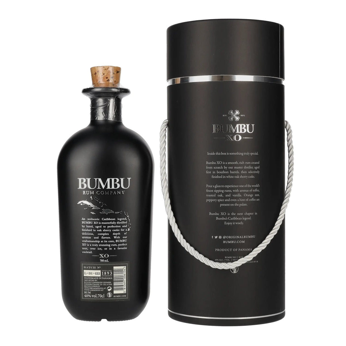 Bumbu XO Handcrafted Rum Gift Set Limited Edition 40% Vol. 0,7l in gift box