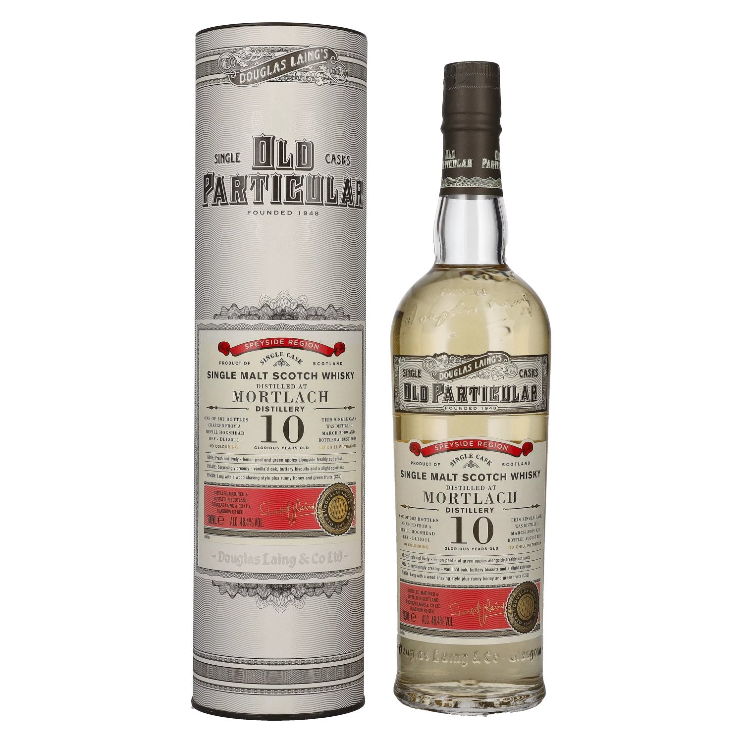 Douglas Laing OLD PARTICULAR Mortlach 10 Years Old Single Cask Malt 2009 48,4% Vol. 0,7l in gift box