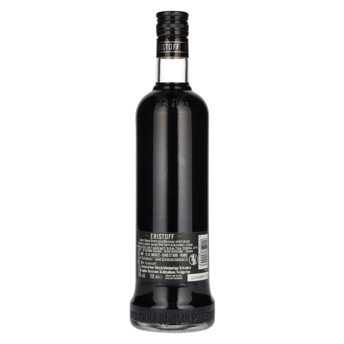 Eristoff Black Wild Berry Flavours &amp; Vodka 18% ABV 0.7 l