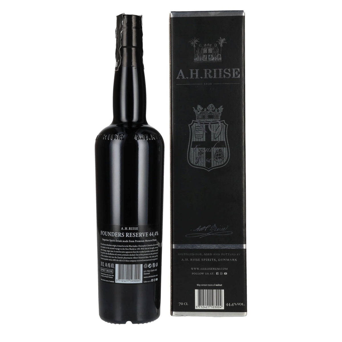 A.H. Riise X.O. FOUNDERS RESERVE Superior Spirit Drink #5 44,4% Vol. 0,7l in Geschenkbox