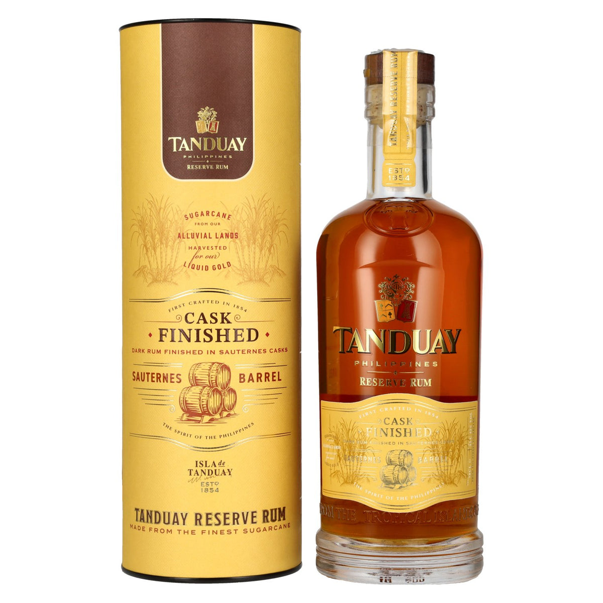 Tanduay Tesoro Reserve Rum Sauternes Cask Finish 42% vol. 0,7 l in geschenkverpakking