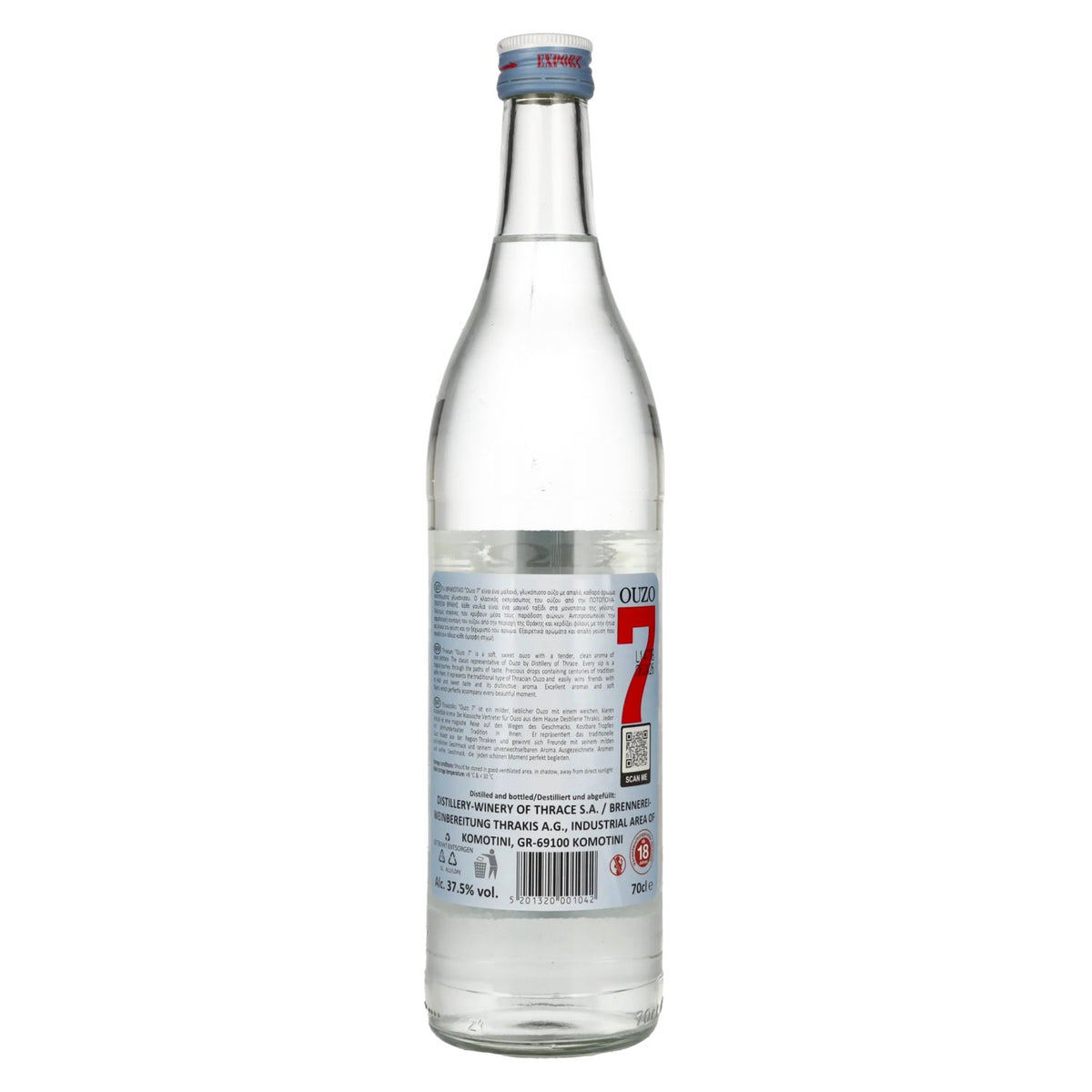 Ouzo 7, 37,5 % vol., 0,7 l