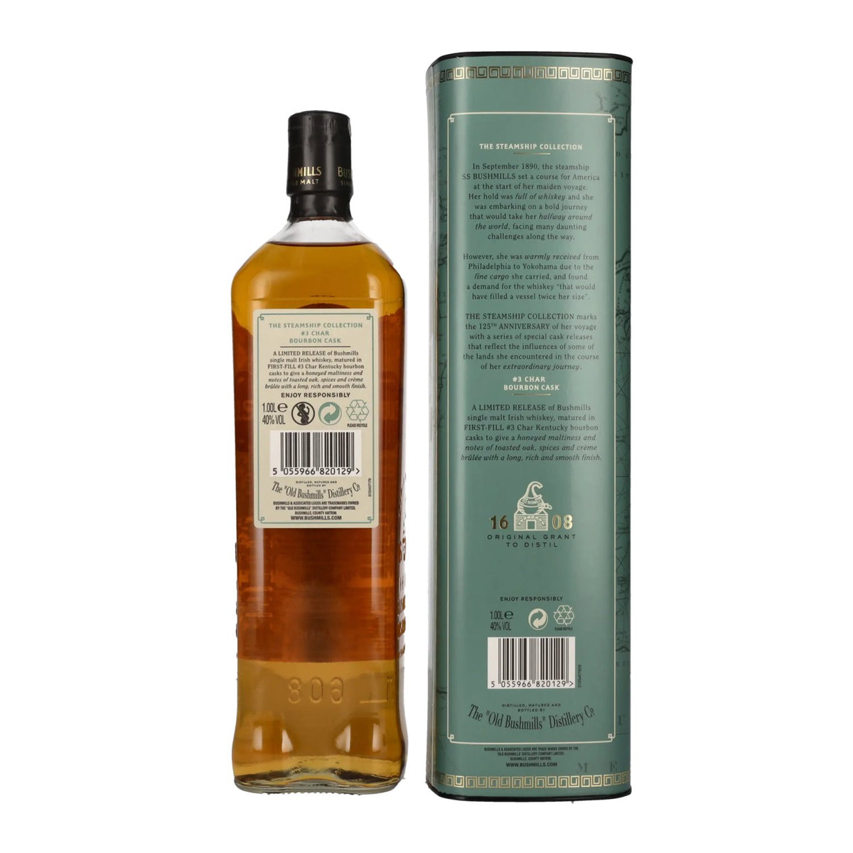 Bushmills CHAR BOURBON CASK Reserve The Steamship Collection 40% Vol. 1l in geschenkverpakking